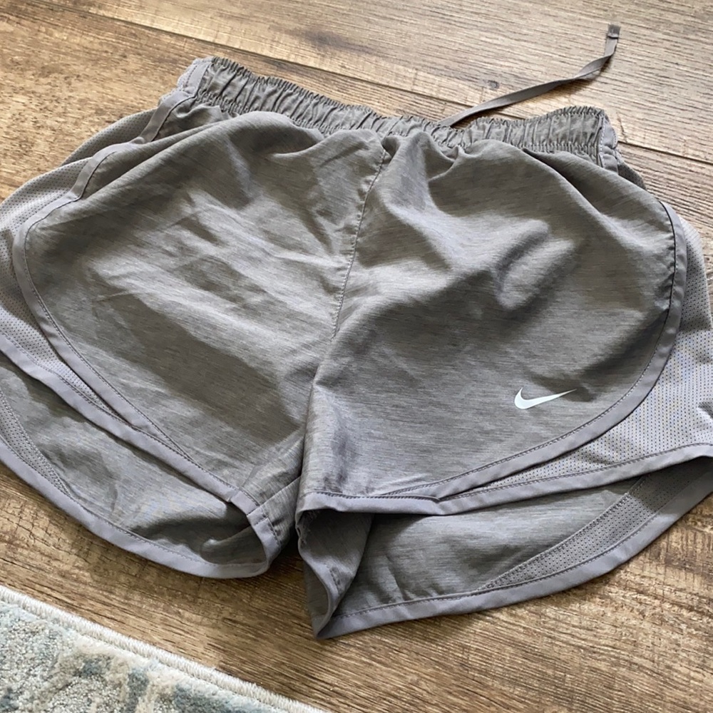 Nike dri fit running shorts light grey
